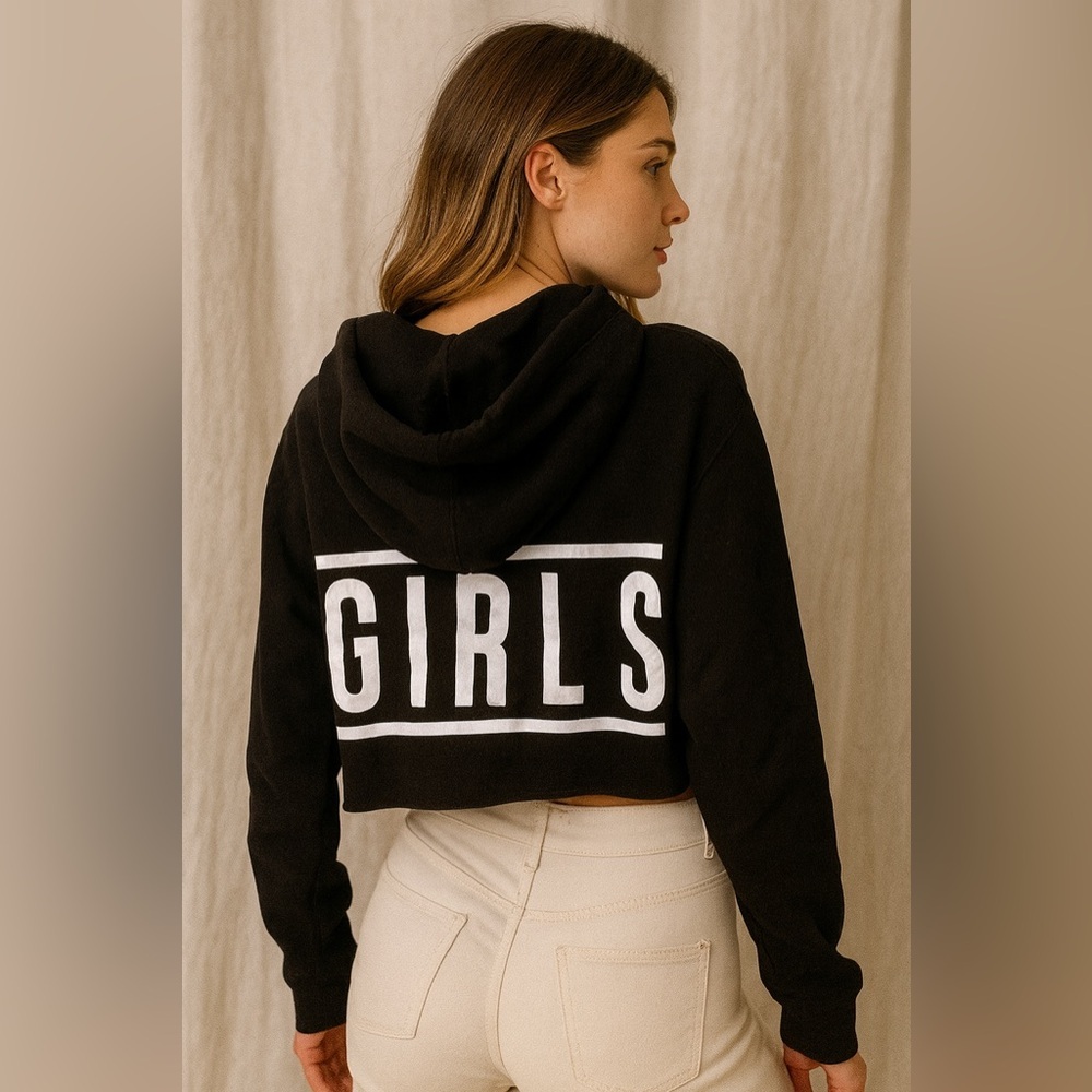 Brunette the label cropped sweatshirt GIRLS black size xs/s​​​​​​​​​​​​​​​